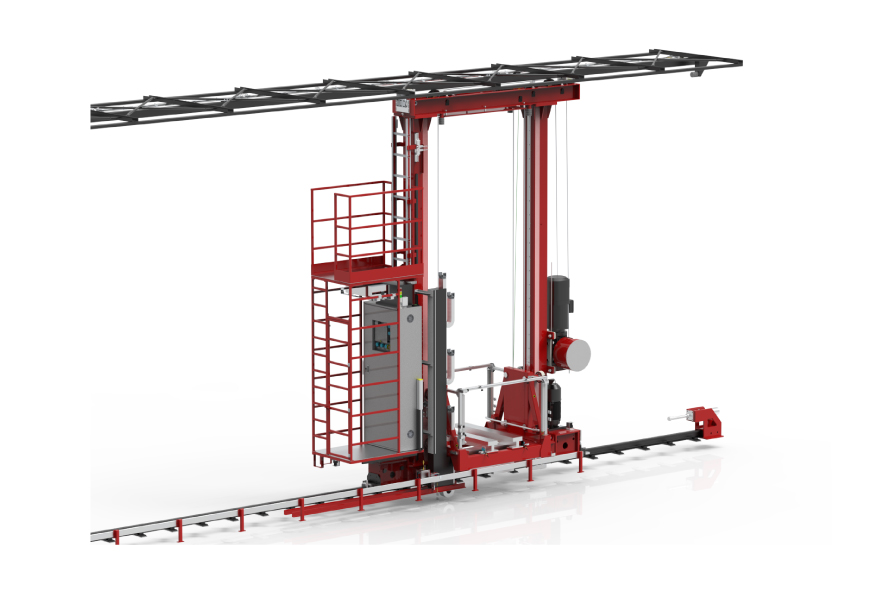 A image showing the double mast stacker crane for reference